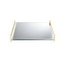 11.75" Square Mirror Tray with Handles