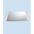 11.75" Square Mirror Tray with Handles