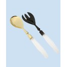 12" Spoon and Fork with Acrylic Handles Salad Severs, Set of 2