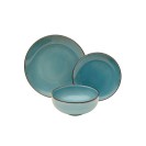 Reactive Glaze Aqua 12 Piece Dinnerware Set