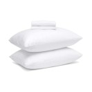 Microfiber Pillow Protector with Zipper – White