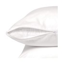 Microfiber Pillow Protector with Zipper – White