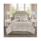 Embroidered 8 Piece Comforter Set Neutral