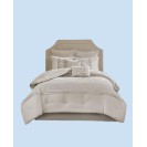 Embroidered 8 Piece Comforter Set Neutral