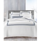 Chain Links Embroidered 100%  Cotton Duvet Cover