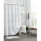 Chenille Stripe Shower Curtain, 72" x 72"